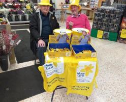 Gwyrfai and David on duty at Morrisons